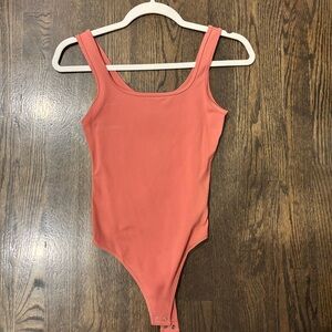Abercrombie & Fitch Coral Tank One-Piece Bodysuit